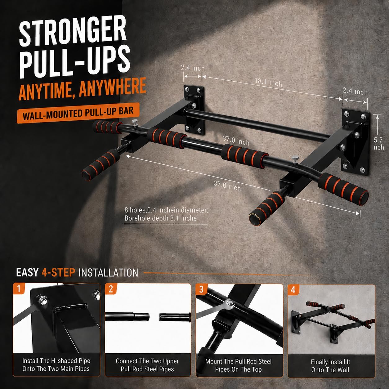 Pull-Up Bar for Home Gym, Wall - đánh giá và giá Pull Up Bar