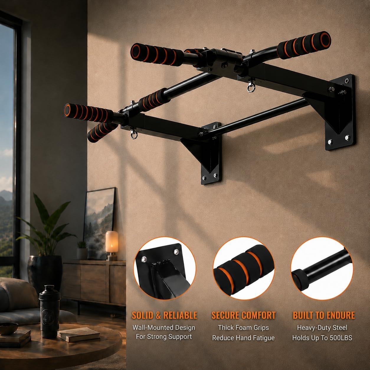 Pull-Up Bar for Home Gym, Wall - đánh giá và giá Pull Up Bar