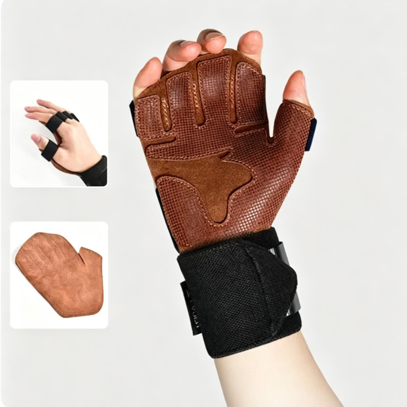 1 Pair Cowhide Weight Lifting  - đánh giá và giá Weightlifting Gloves